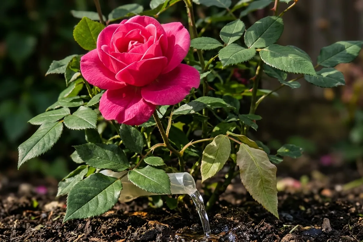 How to feed roses without getting weak leafy growth