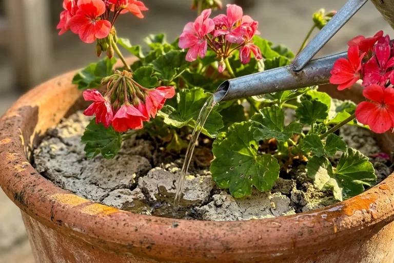 How to water container flowers properly during a heatwave