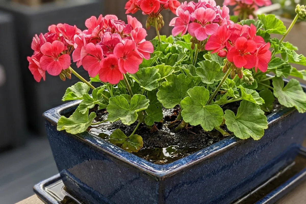 The first sign your container flowers need better drainage