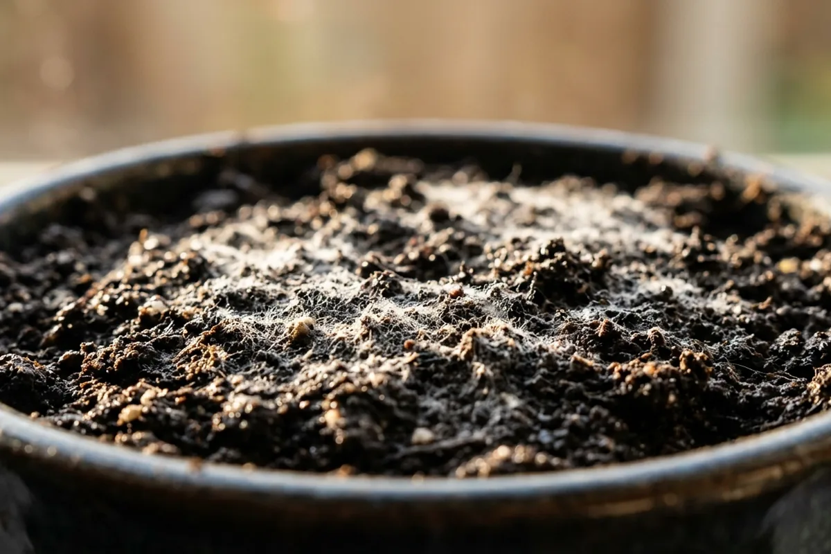 White mould on compost: what it means and when to worry