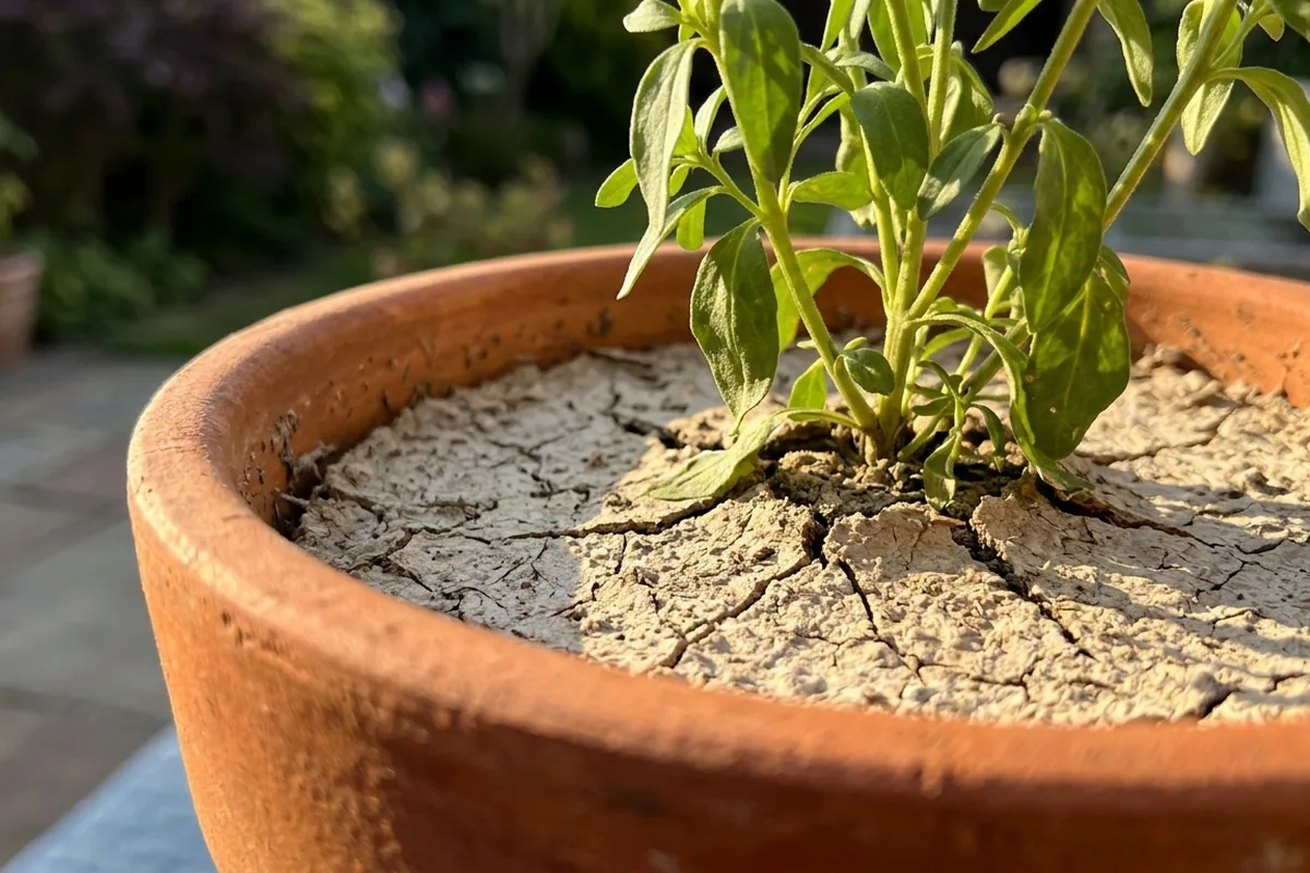 Why potted plants dry out so quickly in warm weather