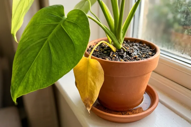Why yellow leaves appear after watering and what to check first